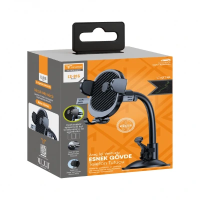 Lucatech LS816 Araç İçi Vantuzlu Telefon Tutucu | Esnek Gövde