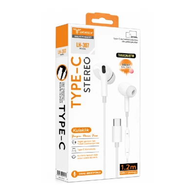 Lucatech LH307 Type-c Girişli Akg Mikrofonlu Kulaklık