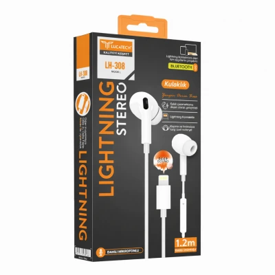 Lucatech LH308 Lightning Girişli Akg Mikrofonlu Kulaklık