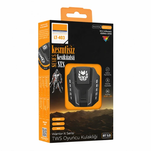 Lucatech LT-403 Bluetooth RGB Kulak İçi TWS Oyuncu Kulaklığı | Vortex-X Serisi