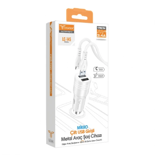 Lucatech LC145 3.4 Amper Micro Araç Şarjı