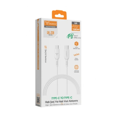 Lucatech LK-231 Type-C to Type-C PD Şarj Kablosu