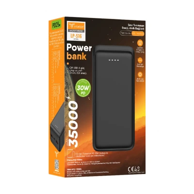 Lucatech LP-516 35000 Mah Powerbank | Led Göstergeli | PD 30W Turbo Şarj
