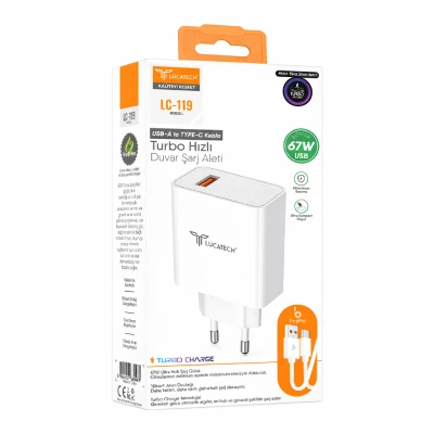 Lucatech Lc119 67W Type-C Turbo Şarj Aleti | Salise Göstergeli