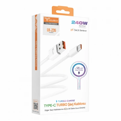 Lucatech LK235 240W Type-C Usb Şarj Kablosu