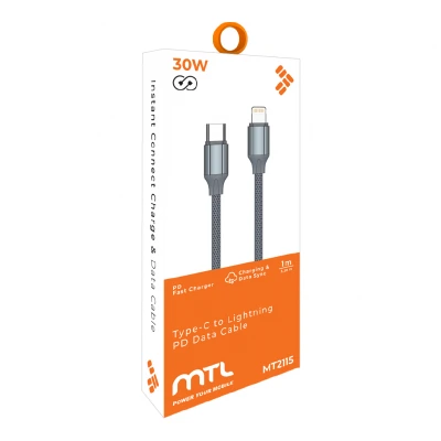 Mtl MT2115 30W Type-C To Lightning PD Kablo