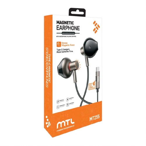 MTL MT255 Type-C Kablolu Mikrofonlu Magnetic Kulaklık | Type-C Şarj Girişli