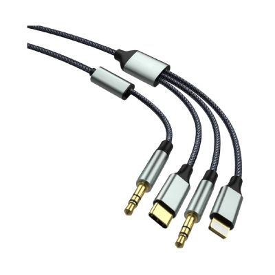 MTL MT2811 Aux | Aux - Type-C - Lightning 3in1 Dönüştürücü Kablo