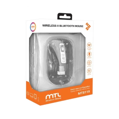 MTL MT8119 Şarjlı Kablosuz Şeffaf Mouse | WiFi | Bluetooth