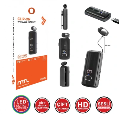 MTL MT983 Makaralı Bluetooth Kulaklık | Titreşimli | LCD Göstergeli