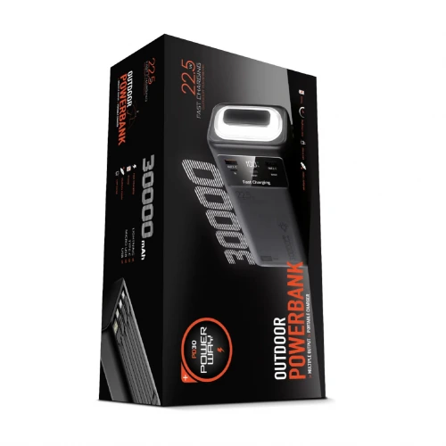 Powerway PD30 30000 Mah 22.5W Lcd Göstergeli Powerbank | Led Lamba