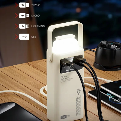 Powerway PD30 30000 Mah 22.5W Lcd Göstergeli Powerbank | Led Lamba