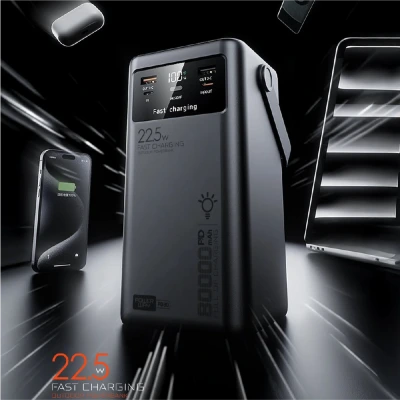 Powerway PD80 80000 Mah 22.5W Lcd Göstergeli Powerbank | Kamp Işığı