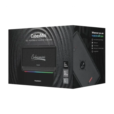 Powerway CubexMini 40W TWS Bluetooth Speaker | IPX2 Suya Dayanıklı | 20 Saat Çalma
