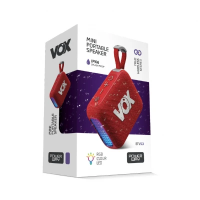 Powerway VOX RGB TWS Mini Speaker | IPX4 Su Geçirmez