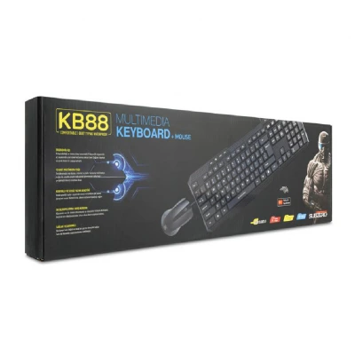 Subzero KB88 USB Kablolu Tr Q Klavye | Mouse Set | Suya Dayanıklı