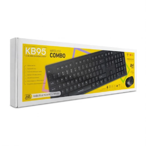 Subzero KB95 Kablosuz Tr Q Klavye | Mouse Set | Suya Dayanıklı