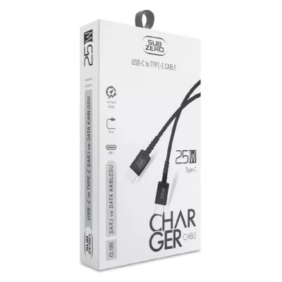 Subzero CL185 PD Type-C 25W Data | Şarj Kablosu