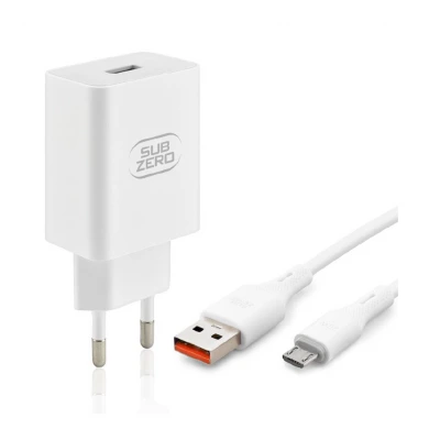 Subzero SG122 USB Başlık Micro Kablolu 18W 4.1A Hızlı Ev Şarj Aleti