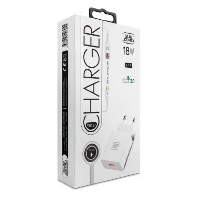 Subzero SG127 USB QC3.0 Başlıklı Lightning Kablolu 18W 4.1A Hızlı Şarj Aleti