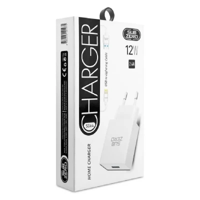 Subzero SG64 USB Başlıklı Lightning Kablolu 12W 2.4A Şarj Aleti 