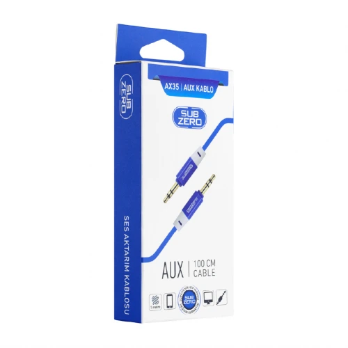 Subzero Ax35 1m Renkli Aux Kablo