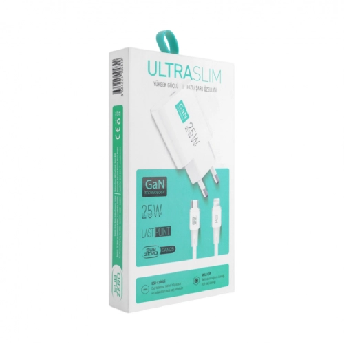 Subzero GAN25 Type-C To Lightning 25W Quick Şarj | Slim Kasa