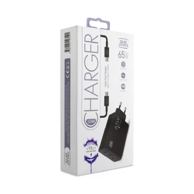 Subzero SG88 65W USB - PD - PD Girişli Süper Fast Type-C Şarj Aleti | Turbo Göstergeli