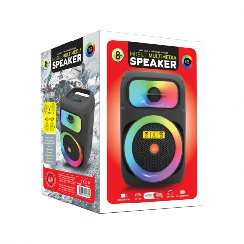 Subzero WR151 RGB Bluetooth Speaker 8" | TWS | Mikrofon