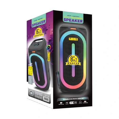 Subzero WR153 RGB Bluetooth Speaker 2 x 8" | TWS | Mikrofon