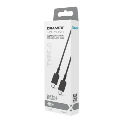 Dramex SPD25TK 25W Type-C to Type-C PD Şarj Kablosu