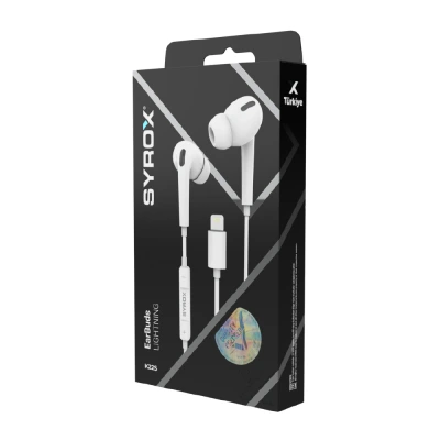 Syrox K22S Lightning Silikonlu Kablolu Kulaklık