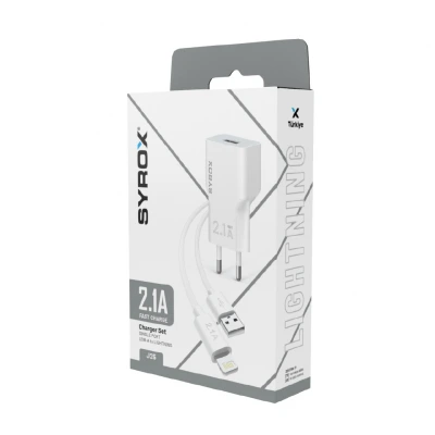 Syrox J25 Lightning Şarj Seti | 2.1A