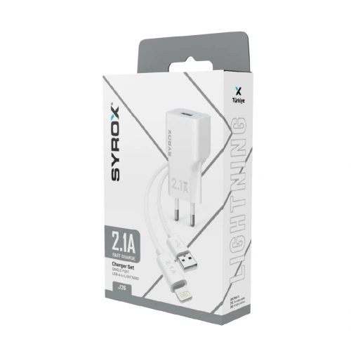 Syrox J25 Lightning Şarj Seti | 2.1A