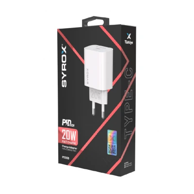 Syrox Pd20b 20w 3.0 Amper Type-c Giriş Pd Ev Başlık