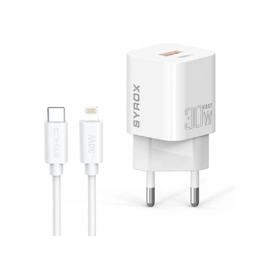 Syrox PDQ30L Turbo Çift Girişli Pd Lightning Set Şarj Aleti