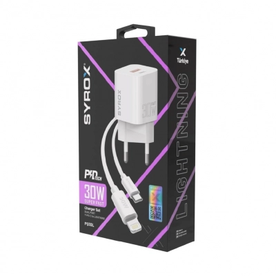 Syrox PDQ30L Turbo Çift Girişli Pd Lightning Set Şarj Aleti