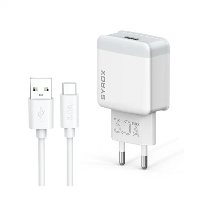 Syrox Q32 3 Amper Type-c Hızlı Ev Şarj