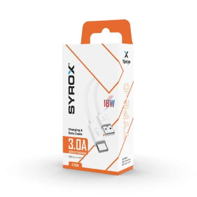 Syrox Syx-C109 Type-C 3.0 Amper 18w Hızlı Eco Kutu Usb Kablo