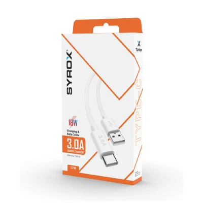 Syrox Syx-C110 Type-C 3.0 Amper 18w Hızlı Usb Kablo