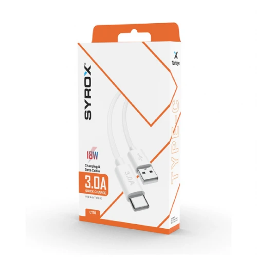 Syrox Syx-C110 Type-C 3.0 Amper 18w Hızlı Usb Kablo