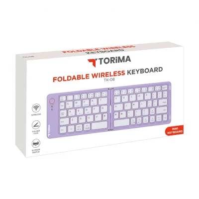 Torima TK-08 Kablosuz Şarjlı Katlanabilir Mini Klavye