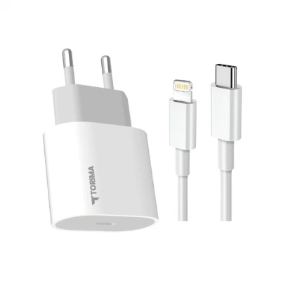 C5L Type-C Çıkışlı | Lightning Kablolu 20W Pd Ev Şarj Aleti