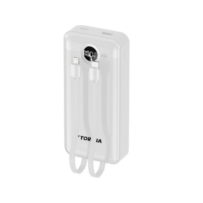 Trm-1025 20000 mAh Lcd Göstergeli Kablolu Powerbank