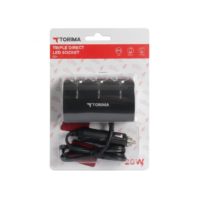 Torima G24 Üçlü Araç Çakmaklık Soketi Çoklayıcı | 120W