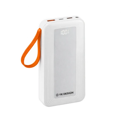 YK Design YK-PB5002 20000 mAh 22.5W Lcd Göstergeli 2 Kablolu Powerbank