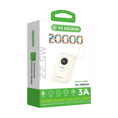 YK Design YK-PB5034 20000 mAh 22.5W Lcd Göstergeli Powerbank