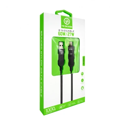 Yk Design K310 60W PD Type-C | Lightning Kablo | 4in1