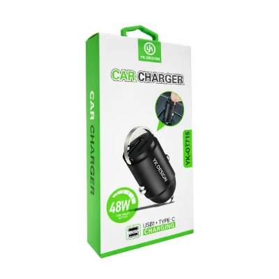 YK Design YK-OT715 48W Oto Başlık | 1xUSB 1xPD Çıkış