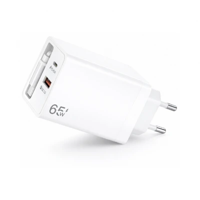 YK Design YK83 65W Makaralı Type-C Kablolu Turbo  Şarj Cihazı | 1xPD 1xUSB QC